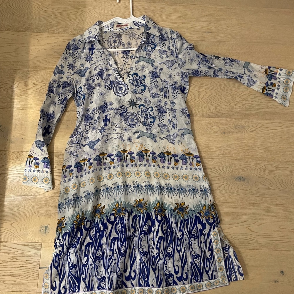 EMPORIO SIRENUSE - magic mushroom beach kaftan SZ 38(fits like US 2)